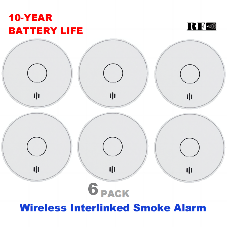 Smoke Detector Interconnected - Alarme de fumaça interconectado sem fio,