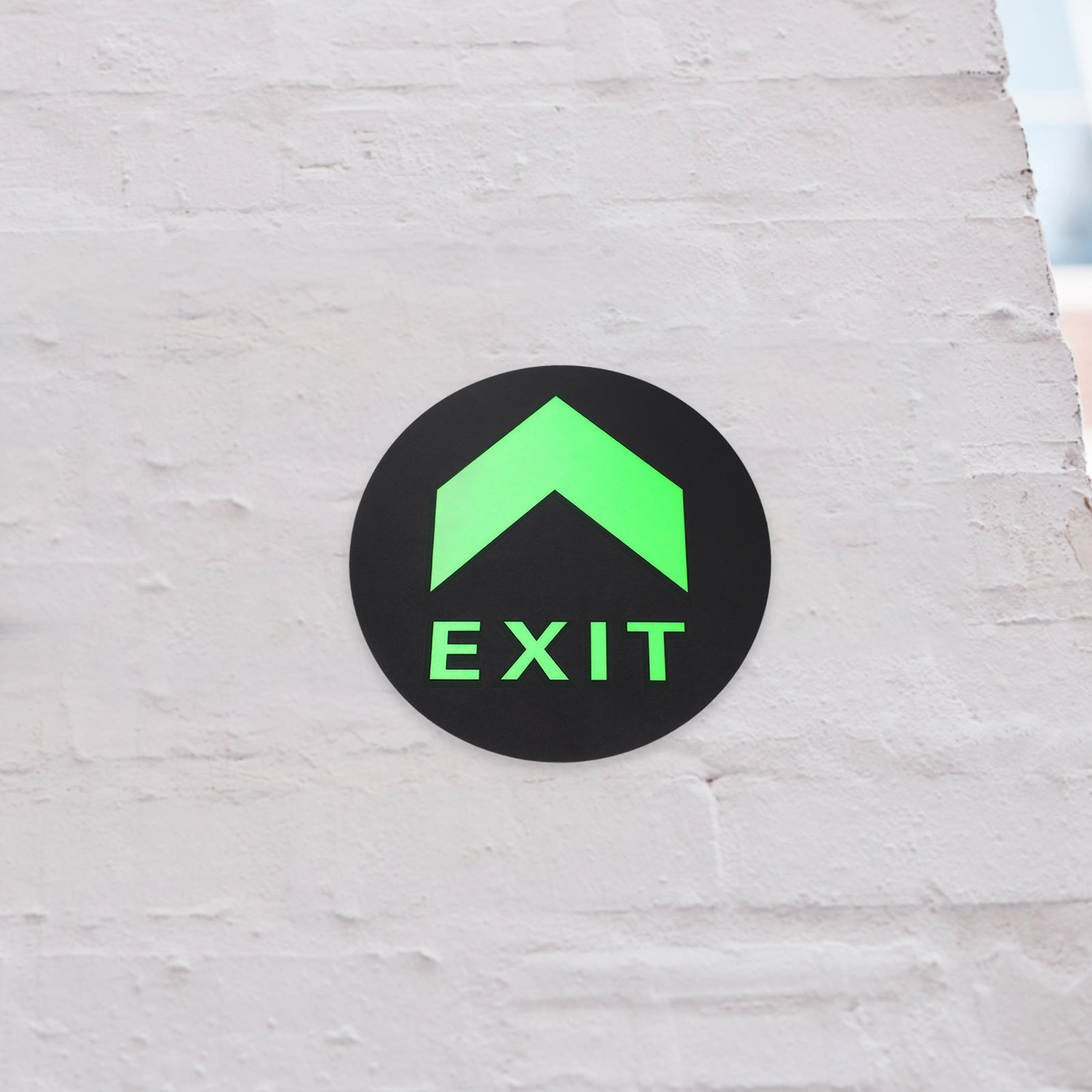 Emergency Exit Sign - 5 Adesivos de Sinalização de Saída