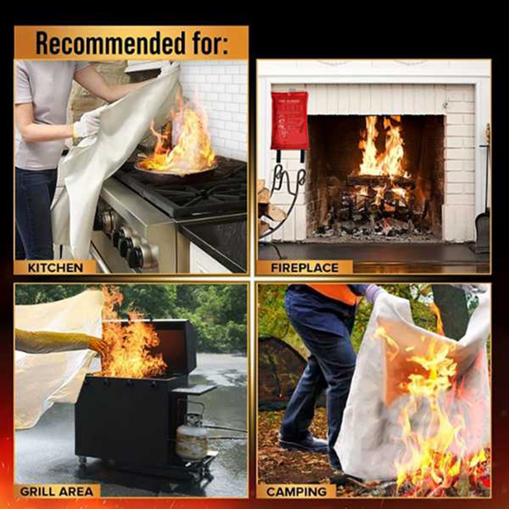 Fire Blanket Kitchen - Cobertor de fogo de emergência AED2,