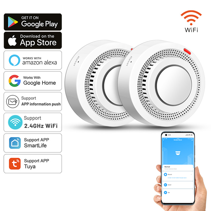 Smoke Detector Interconnected - Kit com 2 Detectores de Fumaça