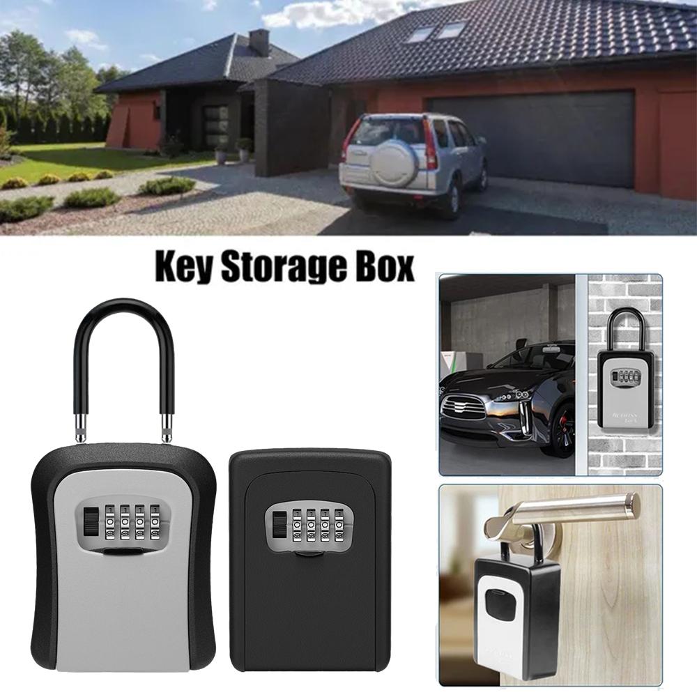 Lockbox Key Secure - Wall-Mounted Key Storage Box Portable Key