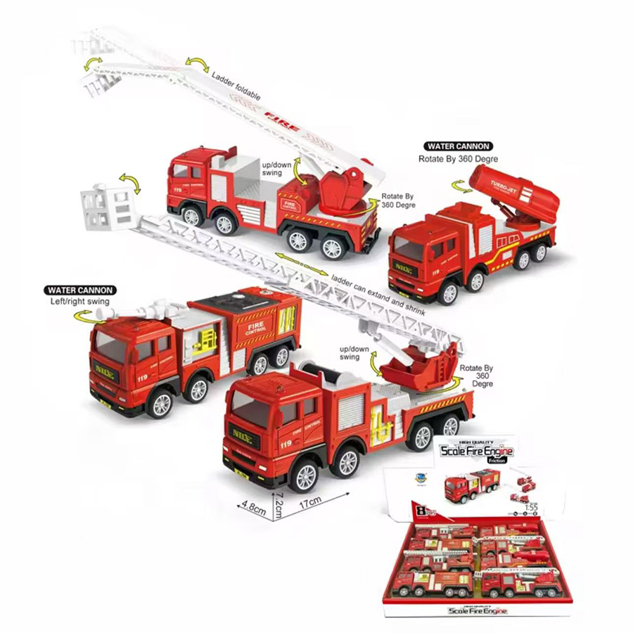Fire Escape Ladder - 1pc-liga caminhão de bombeiros 1:32 simulação