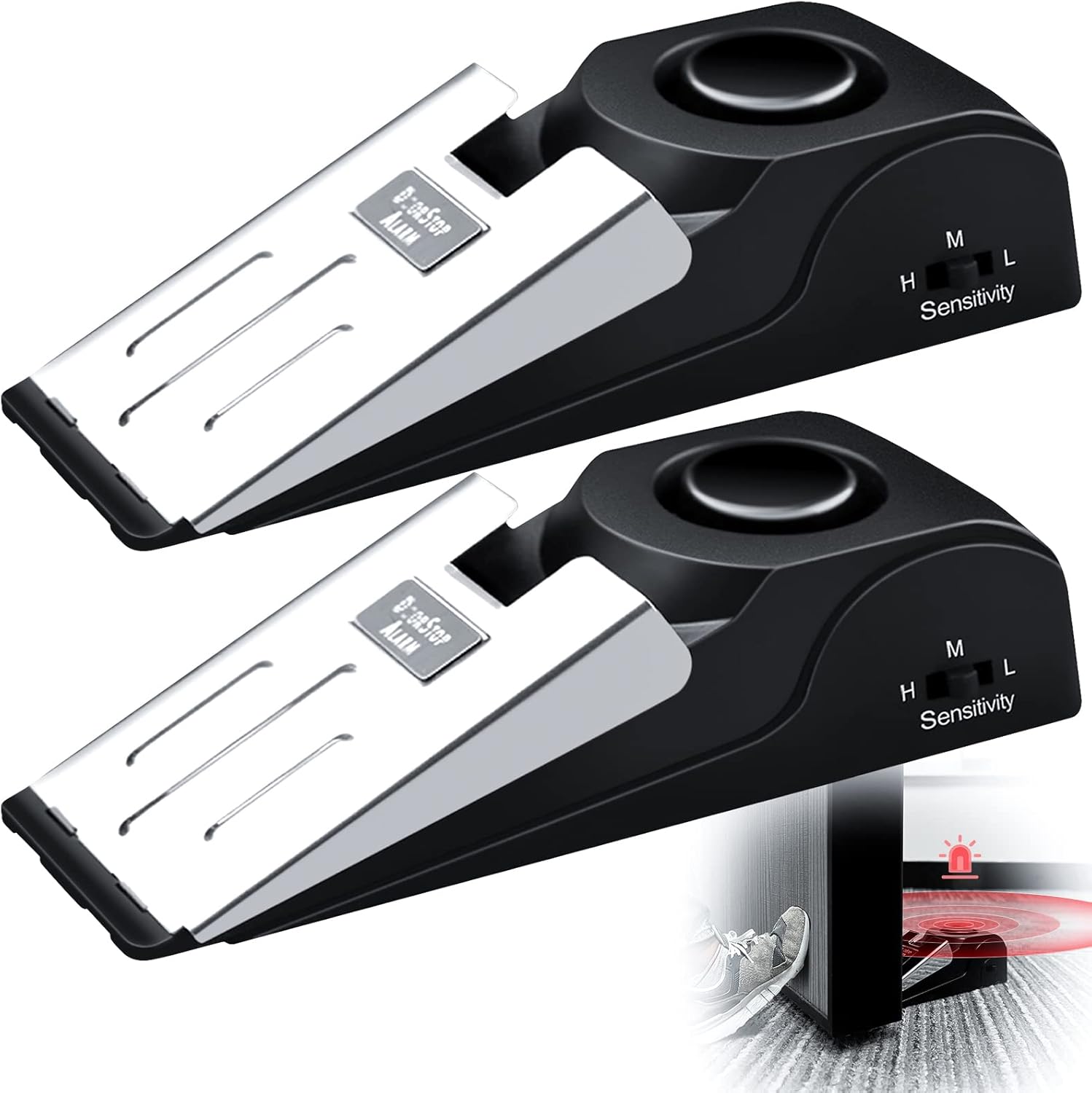 Door Stop Alarm - 1/2 pçs portátil viagem 120 db