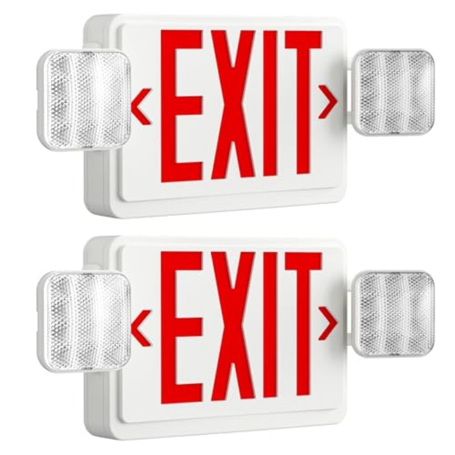 Sinal de saída LED com luzes d - Emergency Exit Sign avaliação e preço