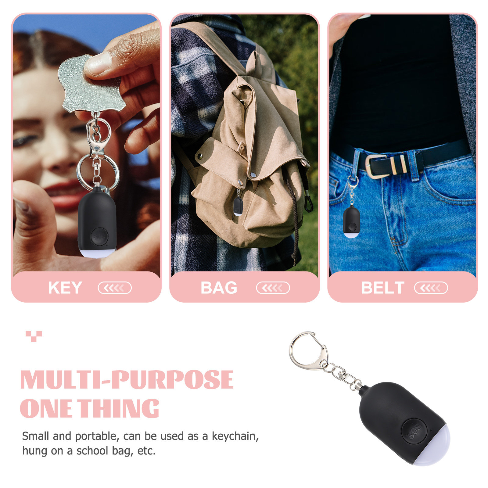 1 Conjunto de Alarme Pessoal P - Personal Alarm Keychain avaliação e preço