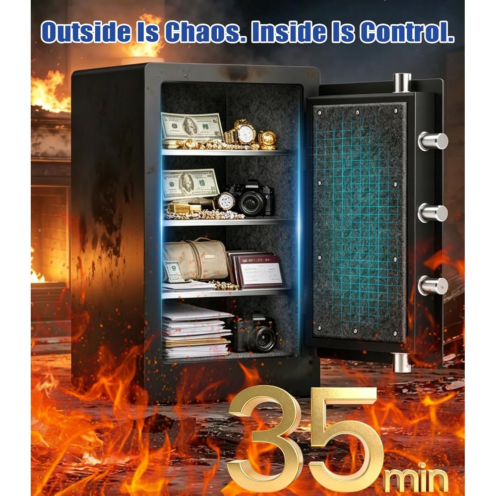 Cofre Biométrico Grande com 35 - Fire Safe Document avaliação e preço