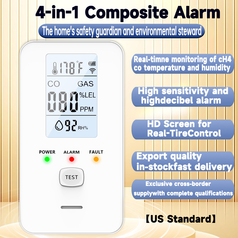 Detector de gás 4 em 1, alarme - Co Detector Plug avaliação e preço