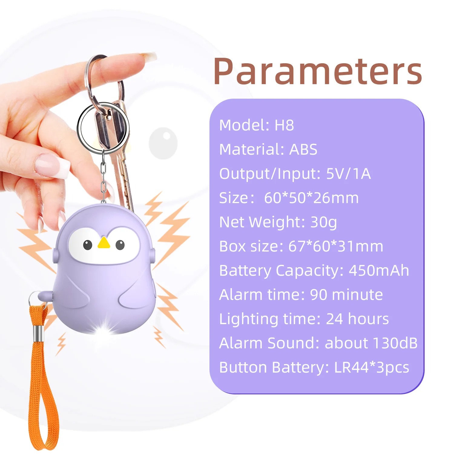 Alarme de Defesa Pessoal 5 Peç - Personal Alarm Keychain avaliação e preço