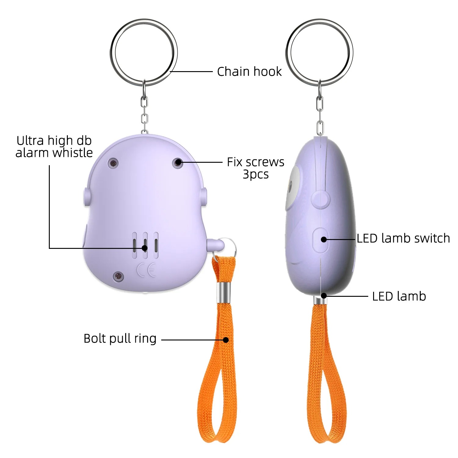 Alarme de Defesa Pessoal 5 Peç - Personal Alarm Keychain avaliação e preço