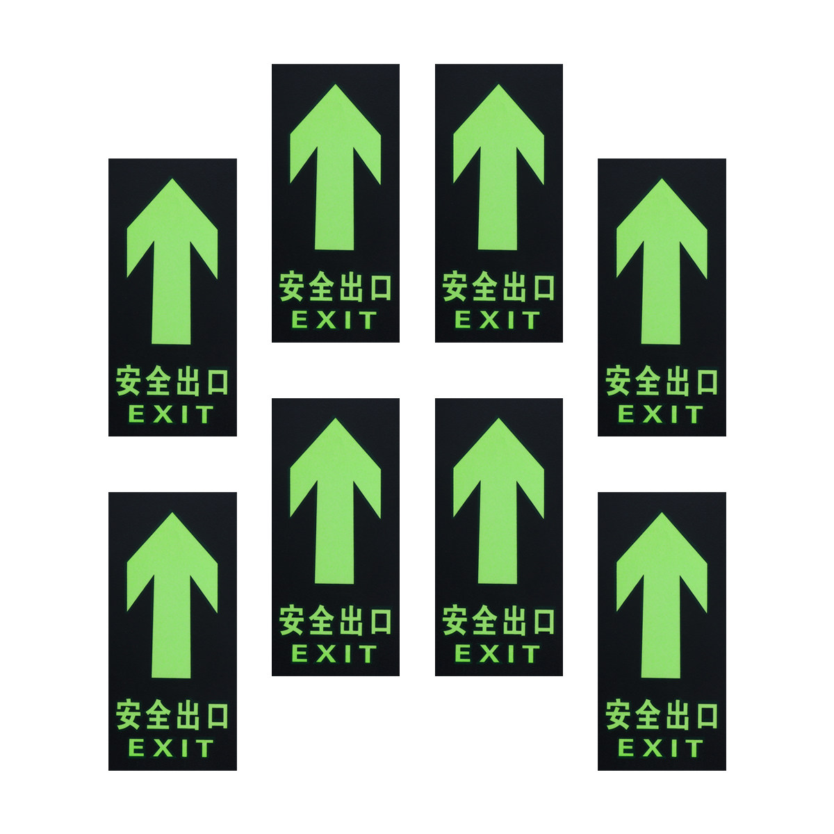 8 Peças de Adesivos Luminosos  - Emergency Exit Sign avaliação e preço
