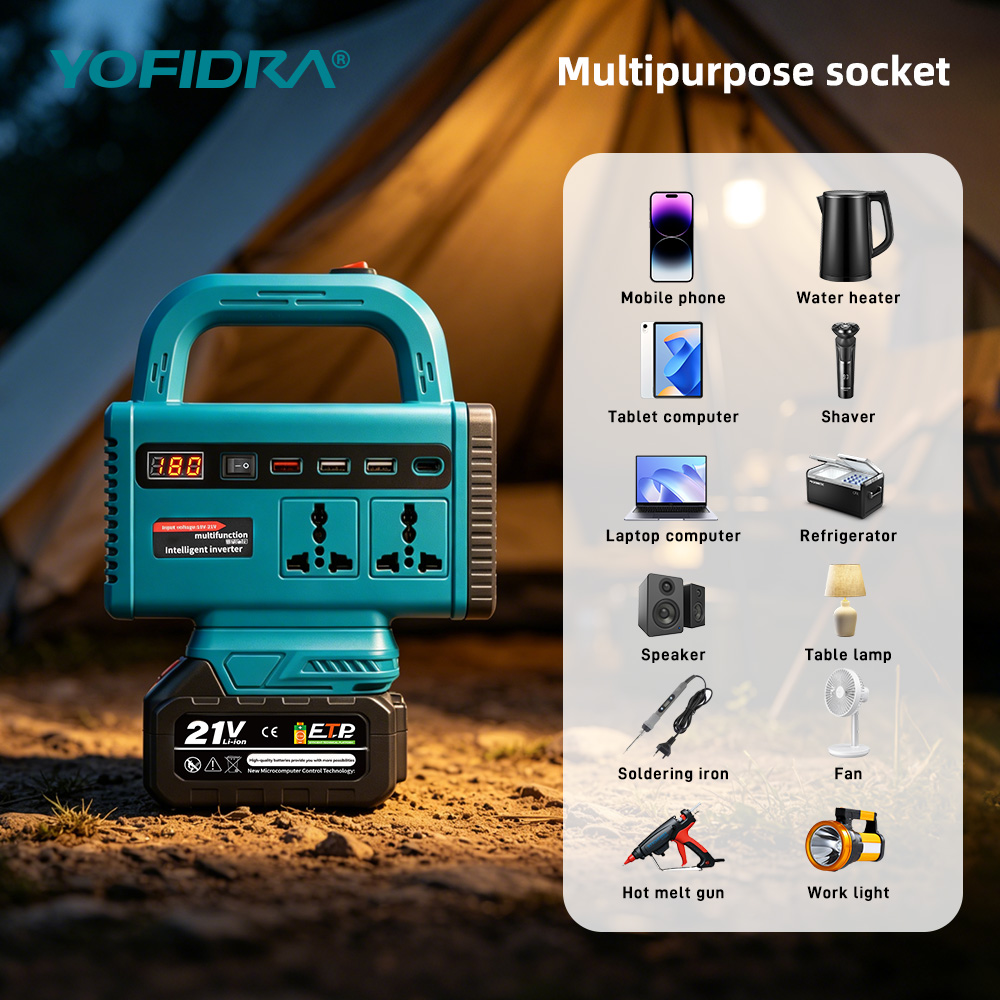 Inversor de energia portátil Y - Power Outage Light avaliação e preço